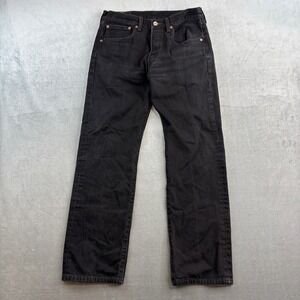 VTG Levi's 501 Black Jeans Straight Leg Button Fly Mens 32x30
